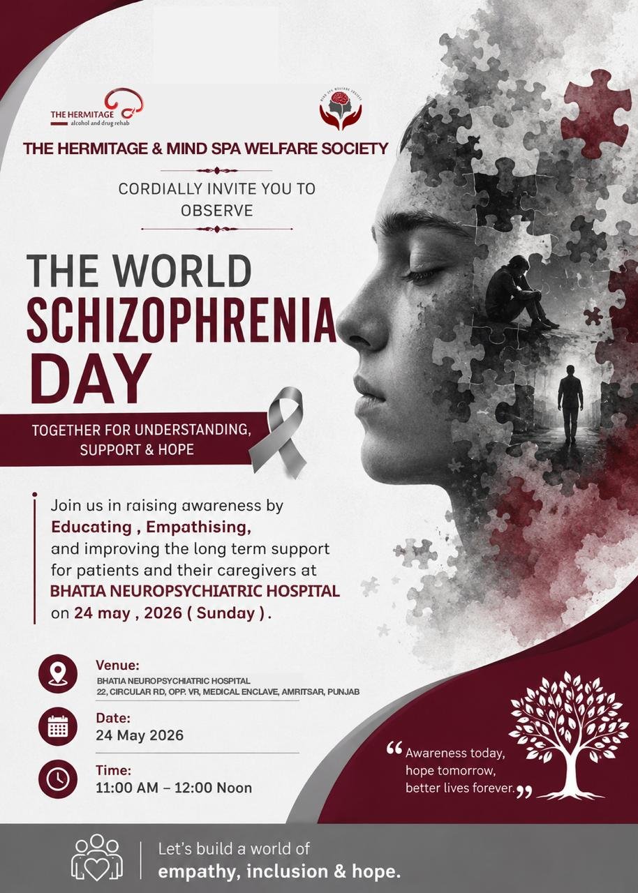Join us in raising awareness by Educating, Empathizing, and improving the long term support for patients and their caregivers at BHATIA NEUROPSYCHIATRIC HOSPITAL.
